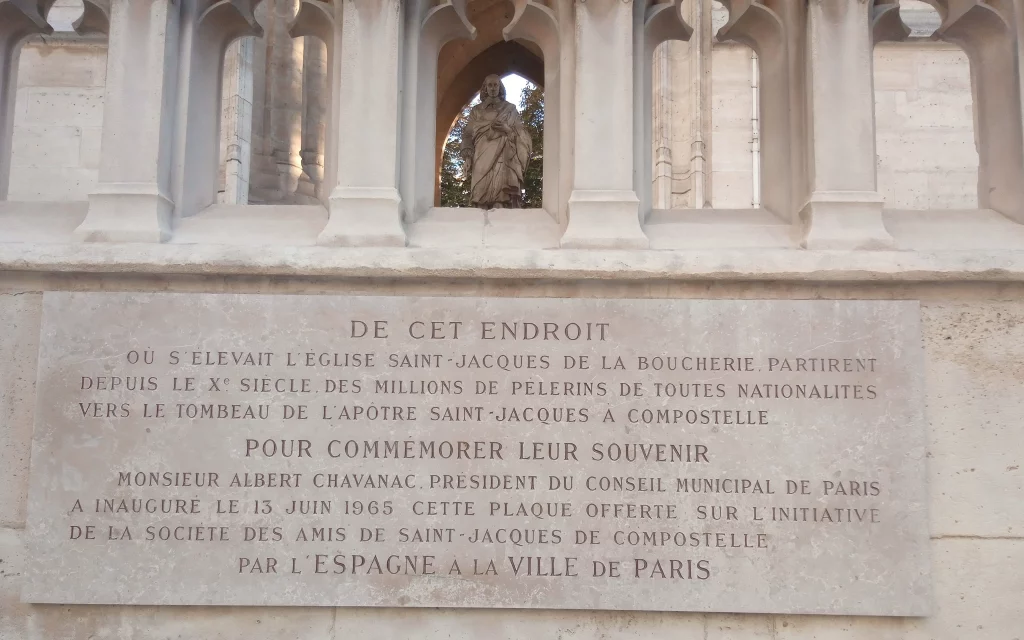 plaque commémorative tour Saint-Jacques