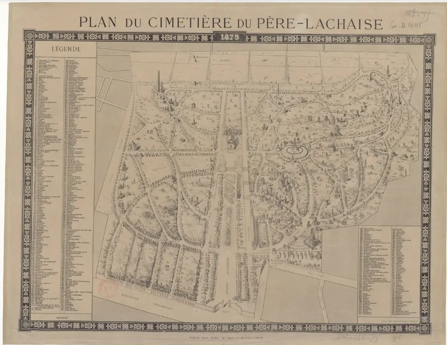 Plan du cimetière du Père Lachaise